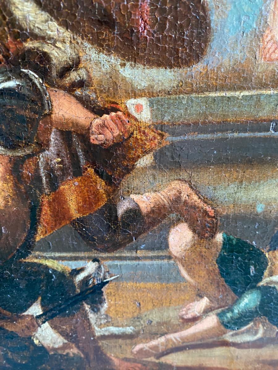 16th/17th century oil painting on canvas The Resurrection of Christ Flemish School 