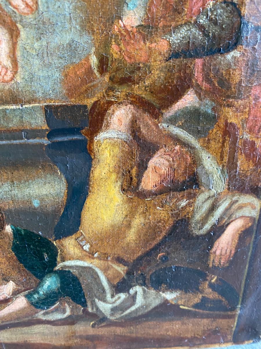 16th/17th century oil painting on canvas The Resurrection of Christ Flemish School 