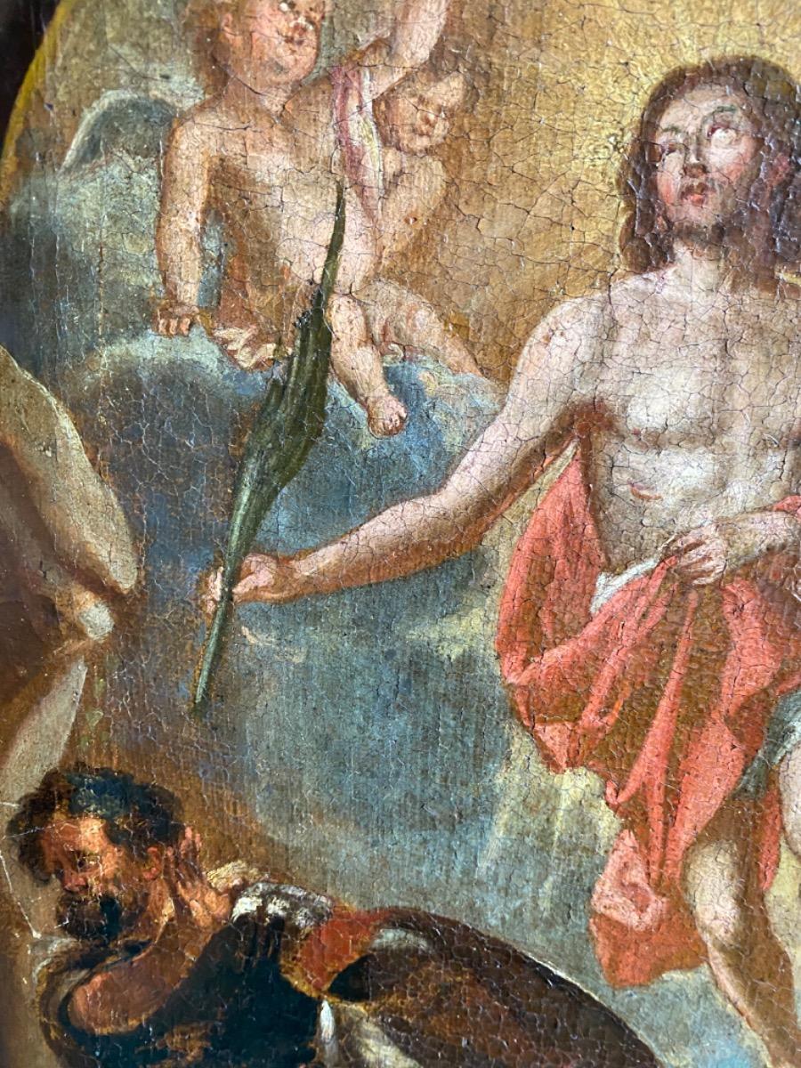 16th/17th century oil painting on canvas The Resurrection of Christ Flemish School 
