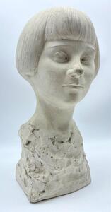 Rare antique plaster Art Deco bust by Léon Gobert 