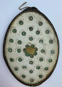 Double sided antique reliquary holder 60 relics 