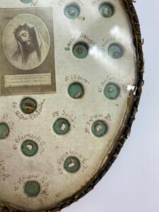 Double sided antique reliquary holder 60 relics 