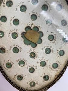 Double sided antique reliquary holder 60 relics 
