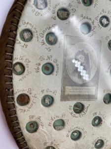 Double sided antique reliquary holder 60 relics 