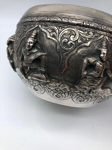 Burmese antique silver bowl 