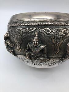 Burmese antique silver bowl 