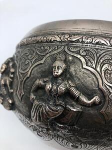 Burmese antique silver bowl 