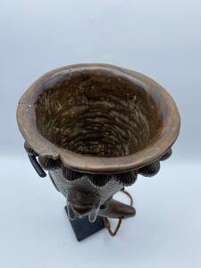 Rare DRC drinking horn from the Luba people. 