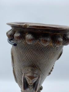 Rare DRC drinking horn from the Luba people. 