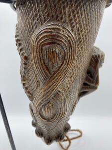 Rare DRC drinking horn from the Luba people. 