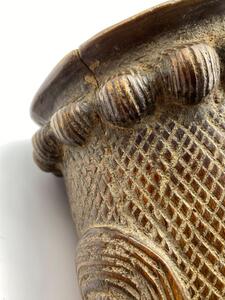 Rare DRC drinking horn from the Luba people. 