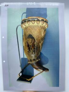 Rare DRC drinking horn from the Luba people. 