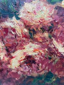 Alfred Bastien painting of a flower bouquet 