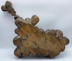 Antique oak wooden carved cornucopia 