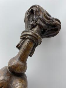 Antique oak wooden carved cornucopia 