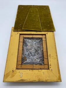 Antique Limoges enamel paint copper plaque 