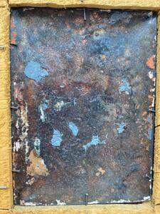 Antique Limoges enamel paint copper plaque 