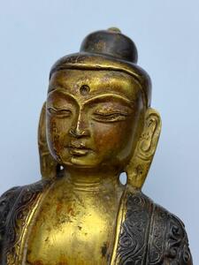 Antique Nepalese gilt bronze Buddha Amitabha 