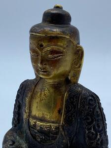 Antique Nepalese gilt bronze Buddha Amitabha 