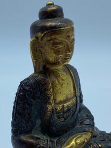 Antique Nepalese gilt bronze Buddha Amitabha 
