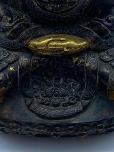Antique Nepalese gilt bronze Buddha Amitabha 