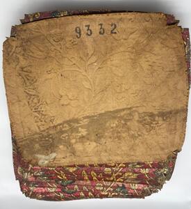9 antique Spanish embossed gold leather seat covers 