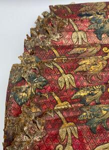 9 antique Spanish embossed gold leather seat covers 