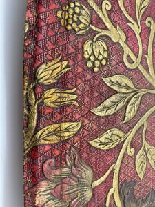 9 antique Spanish embossed gold leather seat covers 