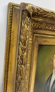 Antique portrait painting on panel of a young lady 