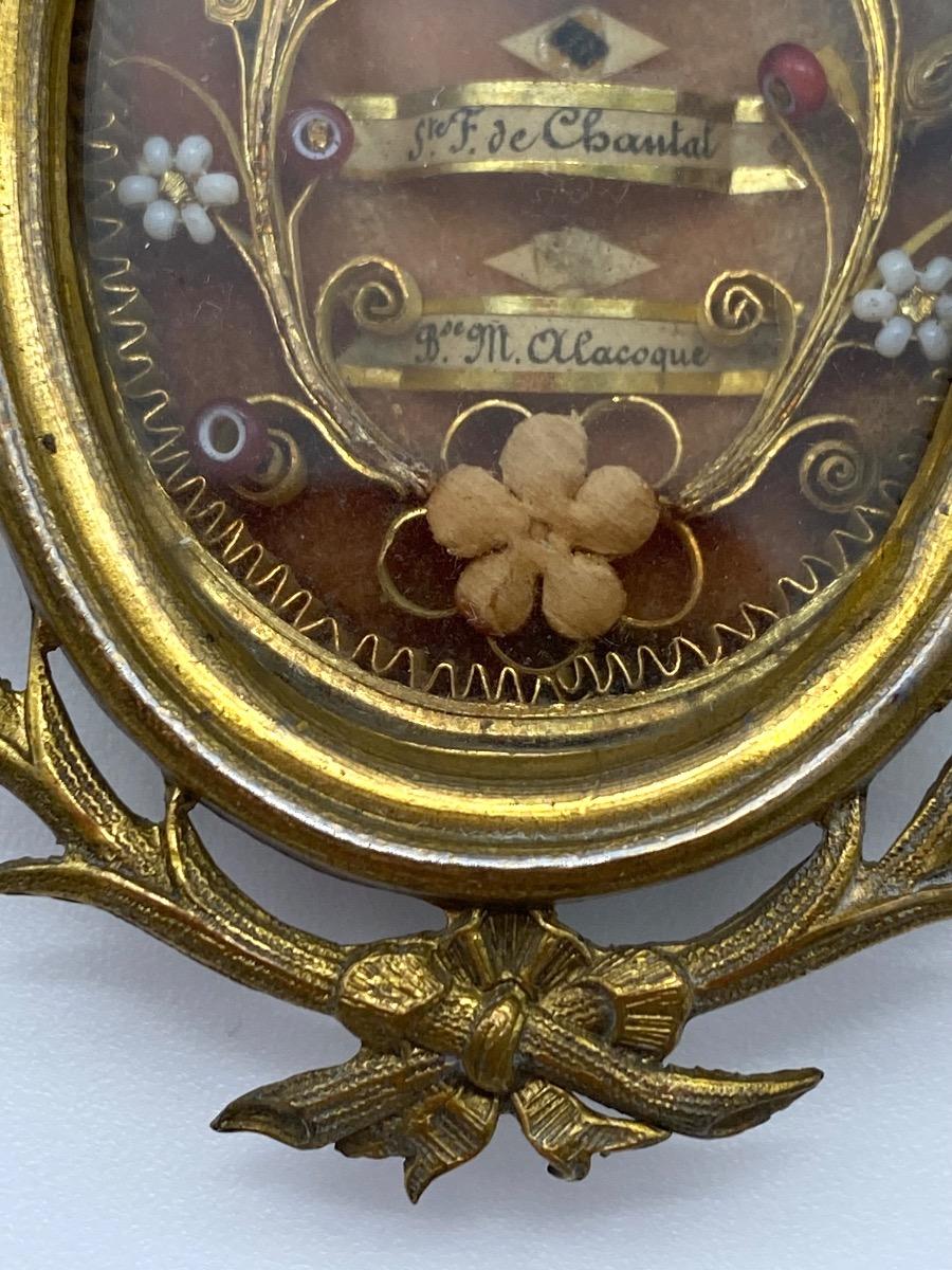 Antique 19th century Papal Vatican reliquary Saint Francois de Sales seal intact 