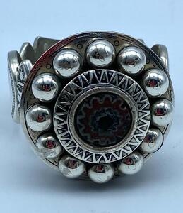 Rare large silver Tuareg ethnic bracelet 