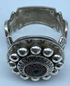 Rare large silver Tuareg ethnic bracelet 