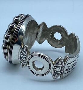 Rare large silver Tuareg ethnic bracelet 
