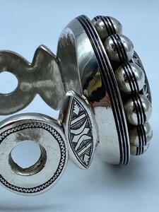 Rare large silver Tuareg ethnic bracelet 