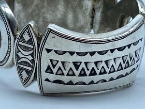 Rare large silver Tuareg ethnic bracelet 