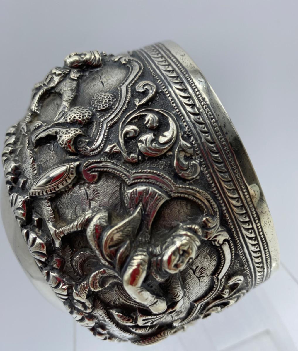 Antique Burmese solid silver Thabeik bowl 