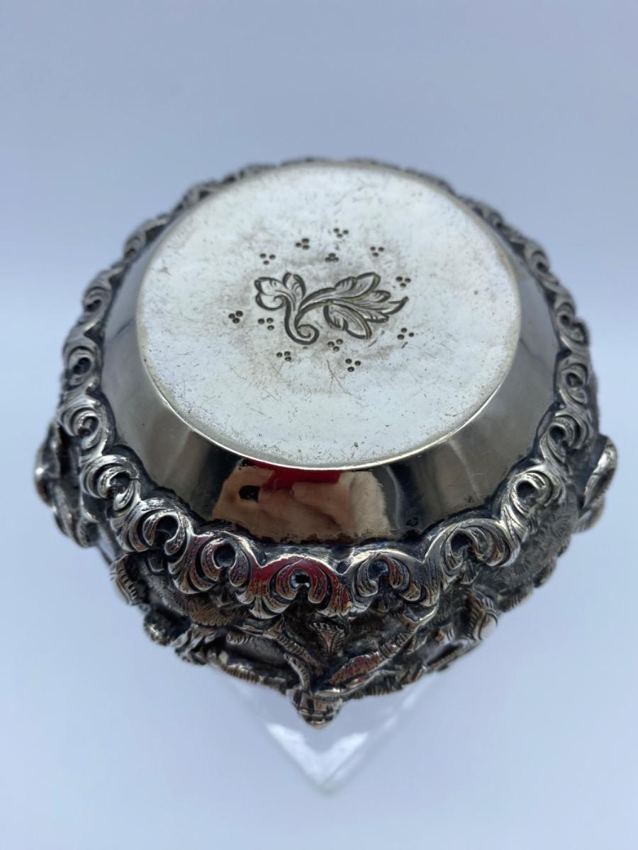 Antique Burmese solid silver Thabeik bowl 