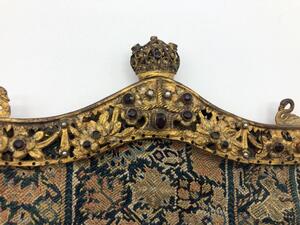 Antique embroidered bejeweled bag 