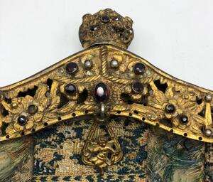 Antique embroidered bejeweled bag 
