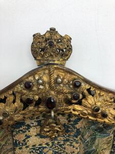 Antique embroidered bejeweled bag 