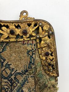Antique embroidered bejeweled bag 