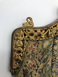 Antique embroidered bejeweled bag 