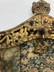 Antique embroidered bejeweled bag 
