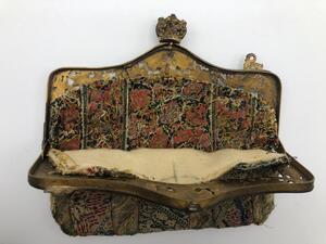Antique embroidered bejeweled bag 