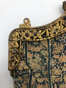 Antique embroidered bejeweled bag 