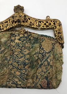 Antique embroidered bejeweled bag 
