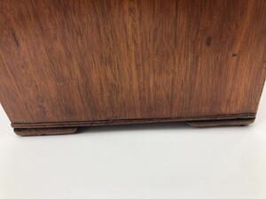 Antique wooden lidded stationery box 