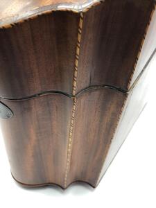 Antique wooden lidded stationery box 