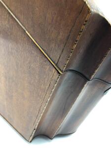 Antique wooden lidded stationery box 
