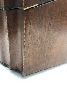Antique wooden lidded stationery box 